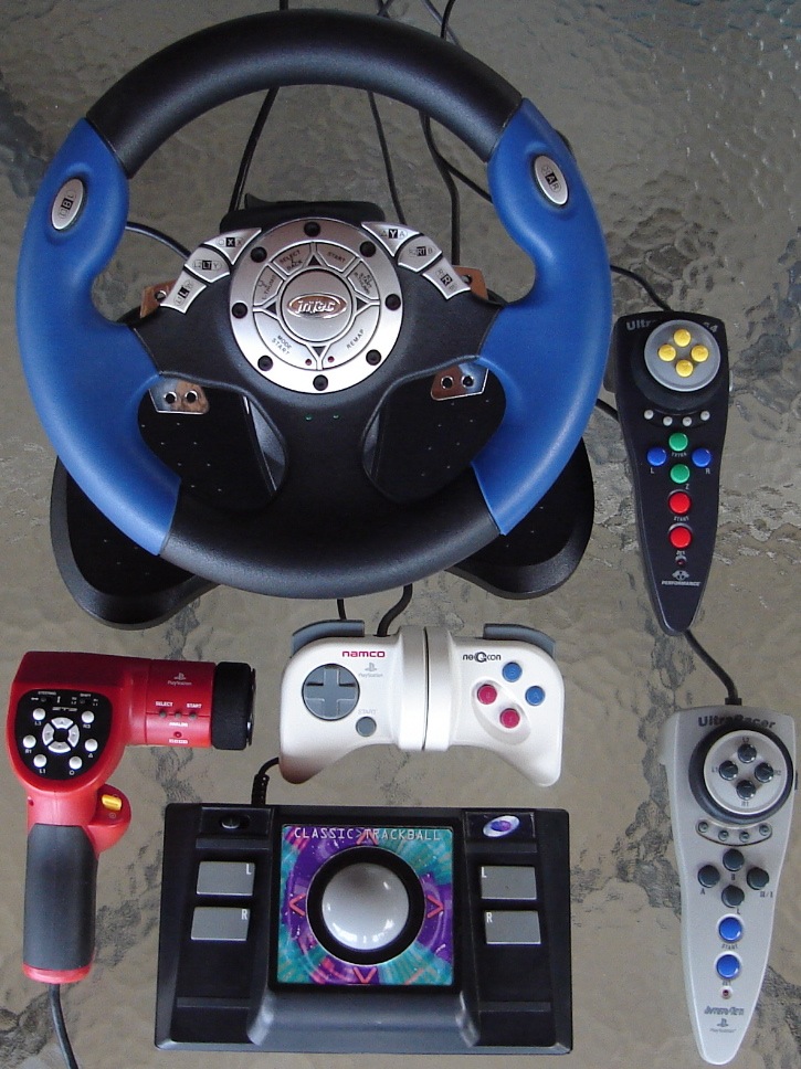 Intec Racing Wheel - Hori Zero Tech 2 - Namco NeGcon - Nyco Trakball - Performance UltraRacer.jpg