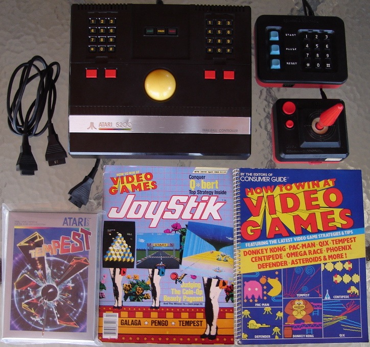 Atari 5200 Trakball CX53 - Wico Command Control Joystick - Wico Number Pad - 5200 Tempest - Consumer Guide How To Win At Video Games - Joystik April 1983.jpg