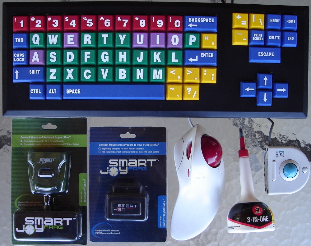 My Board III MB3PS2 - SmartJoy Frag Xbox-PS2 - 3in1 Oil - TrackMan Marble FX 804272-1000 - TrackM Portable Mouse T-SC3-6MD.jpg