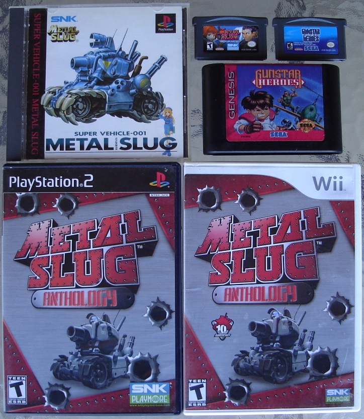 Metal Slug PS1 GBA - Gunstar Heros Genesis GBA - Metal Slug Anthology PS2 Wii.jpg