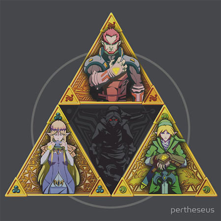 "The Triforce... and a bit of darkness" by pertheseus