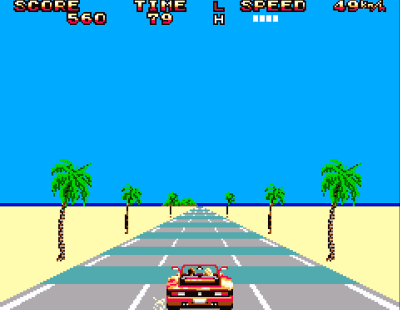 Outrun Master System Screenshot